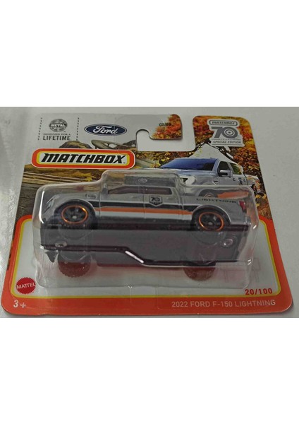 Match.. 70 Years 2022 Ford F-150 Lightning Pick-Up ( Küçük Boy Metal Araba) fırsatları