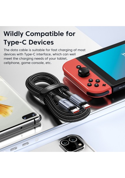 Type-C To Type-C 100W Hızlı Pd Fast Şarj ve Data Kablosu 1 Metre