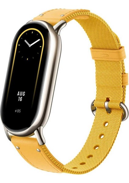 Mi Smart Band 8 Örgülü Deri Kayış Sarı