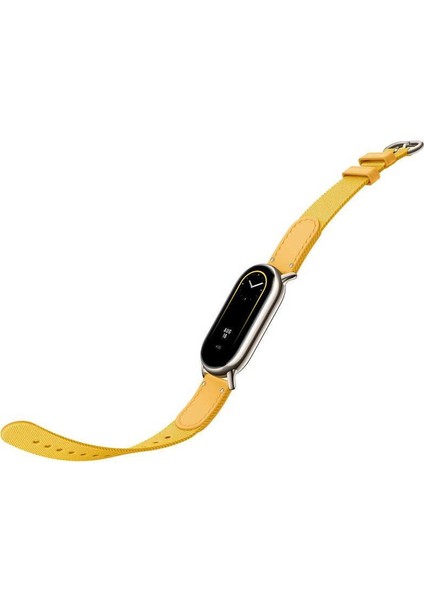 Mi Smart Band 8 Örgülü Deri Kayış Sarı