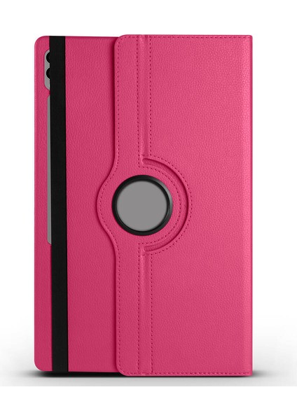 Samsung Galaxy Tab S10 Ultra Uyumlu Zore Dönebilen Standlı Kılıf, Pembe Koyu