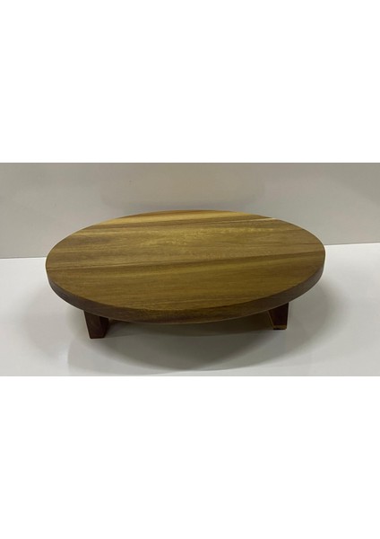 Akasya Ayaklı Sunumluk Yuvarlak 25 cm fiyatları