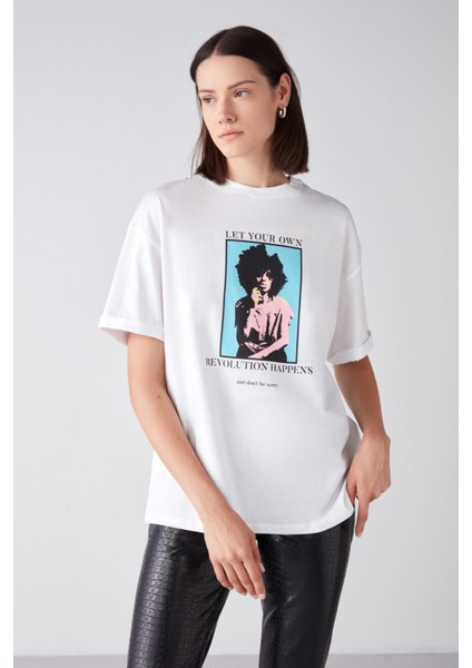 Melvılle Oversize Beyaz T-Shirt fiyatları