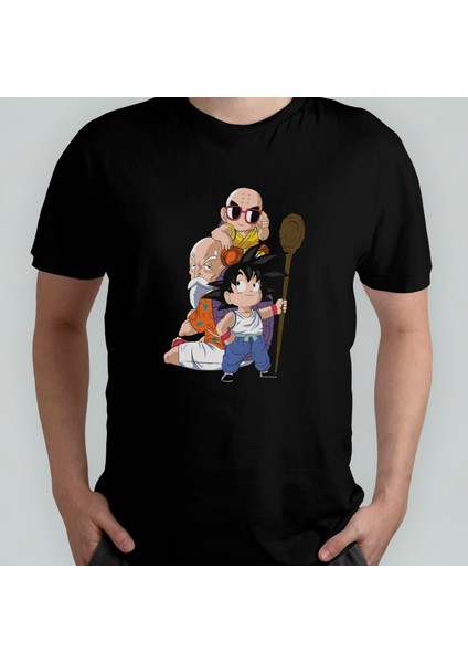 Dragon Ball Son Goku Pamuklu Bisiklet Yaka T-Shirt Model 2