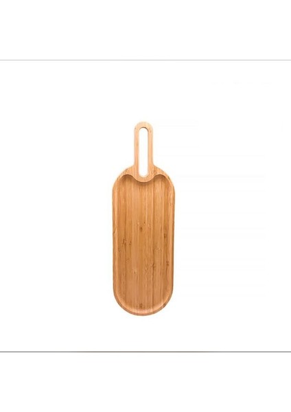 Bambu Sunum Tabağı Kulplu Sunumluk 40X16 cm