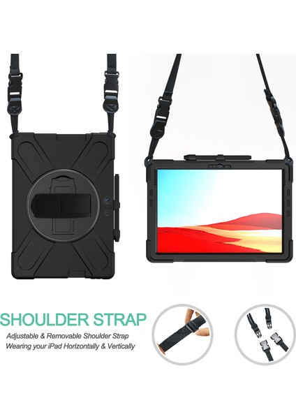 Microsoft Surface Pro x / Pro x 2021 Için Darbeye Dayanıklı Silikon + Pc Kılıfı (Yurt Dışından) fırsatları