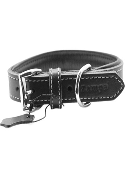 Yumuşak Dokulu Gerçek Deri Tribeca Köpek Boyun Tasması Siyah 3X54 cm