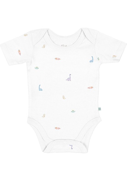 Dino 100% Organik Pamuk Bebek Kısa Kollu Body