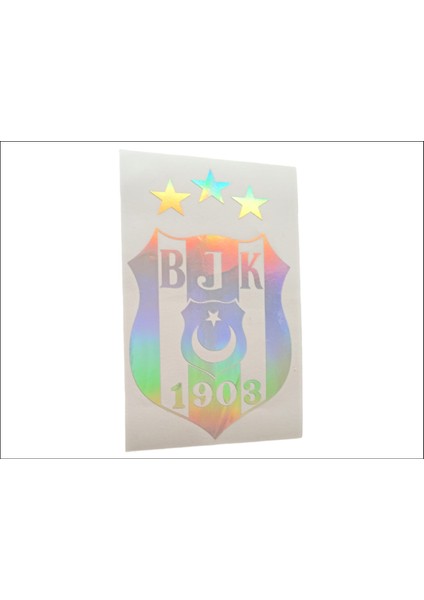 Sticker Bjk Model Hologram Renk Araç, Cam, Prüzsüz Yüzeyler