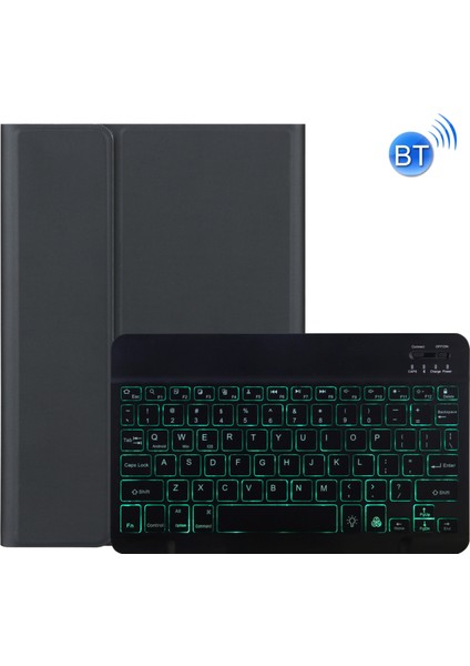 Lenovo Tab M10 Fhd Rel Için Bluetooth Klavye Deri Kılıf Siyah (Yurt Dışından)