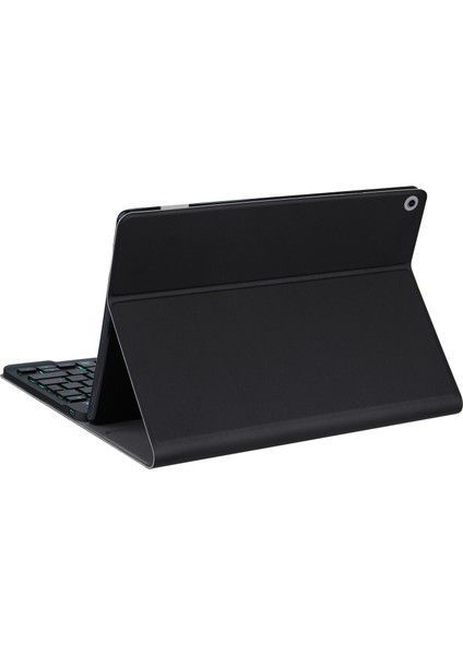 Lenovo Tab M10 Fhd Rel Için Bluetooth Klavye Deri Kılıf Siyah (Yurt Dışından)