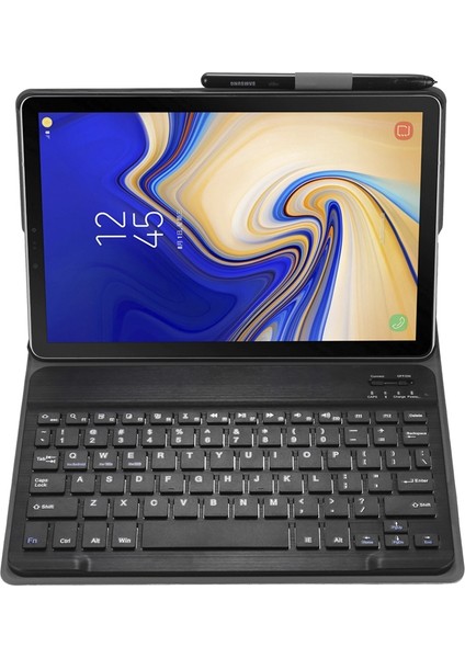 ZH Store Galaxy Tab A 10.1(2019)T510 Için A510 Bluetooth Klavye Pu Kılıf Siyah (Yurt Dışından)