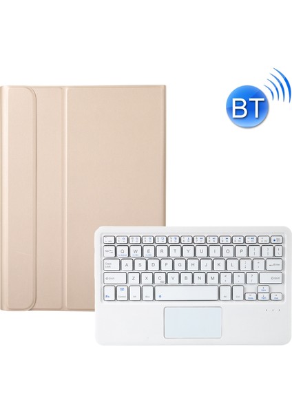 Lenovo Qitian K10 TB-X6C6X Için Bluetooth Klavye Koruyucu Deri Kılıf Altın (Yurt Dışından)