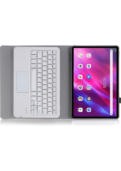 Lenovo Qitian K10 TB-X6C6X Için Bluetooth Klavye Koruyucu Deri Kılıf Altın (Yurt Dışından)