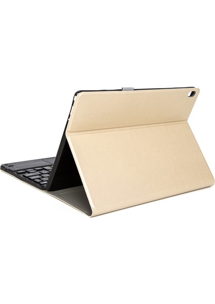 DY-P10-C Bluetooth Klavye Koruyucu Deri Kılıf Lenovo Tab P10 10.1 Inç Için Altın (Yurt Dışından)