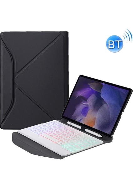 BA08S Bluetooth Klavye+Kılıf Samsung Galaxy Tab A8 2021 SM-X205/SM-X200 Beyaz (Yurt Dışından)