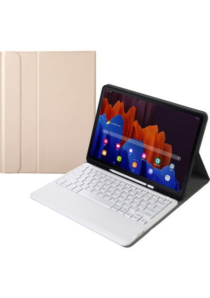 A970B Ayrılabilir Bluetooth Klavye Kılıfıgalaxy Tab S7 Fe T730/T736/S7+ T970/T975/T976 Altın (Yurt Dışından)