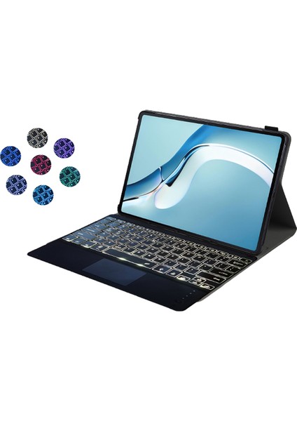 Huawei Matepad Pro 12.6 2021 Ultra Ince Tablet Klavye Deri Kılıf Için Altın (Yurt Dışından)