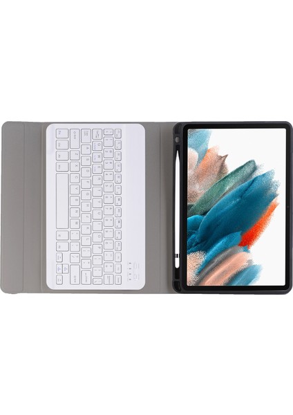 Samsung Galaxy Tab A8 10.5 2021 Için Klavye+Kılıf Altın (Yurt Dışından)