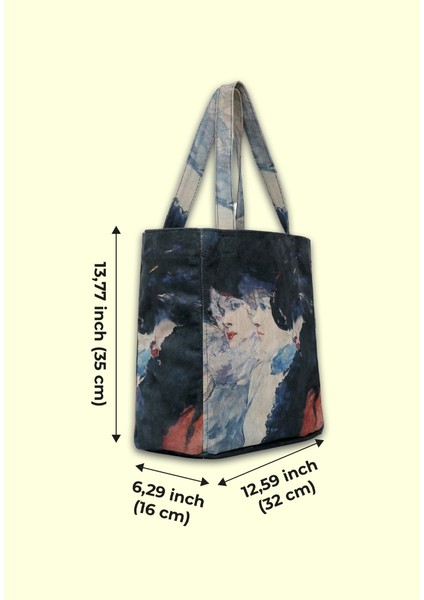 Kadın Vegan Lacivert Large Tote Bag - Ladies Tasarım indirimleri