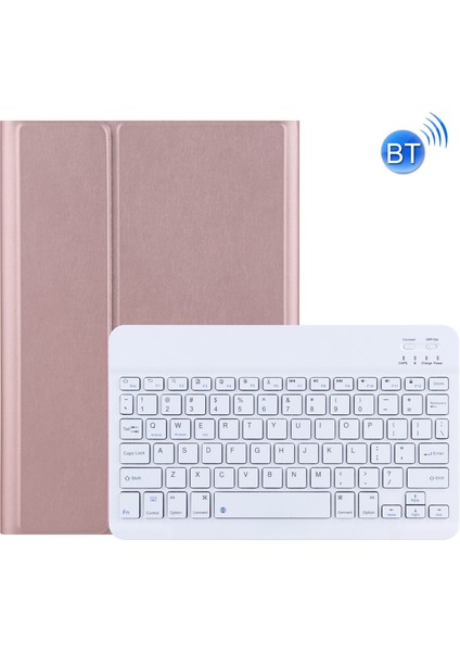 Lenovo Tab M10 TB-X505X Için M10 Bluetooth Klavye Koruyucu Deri Kılıf Altın Gül (Yurt Dışından)