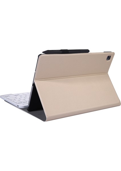 A610 Bluetooth Klavye Pu Kılıf Galaxy Tab S6 Lite 10.4 P610 Için Altın (Yurt Dışından)