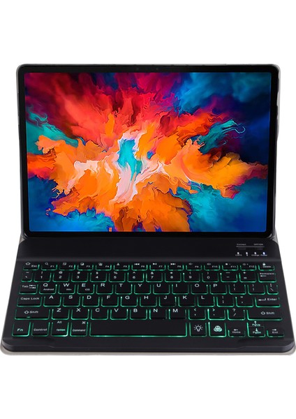 Lenovo Tab E10 Için Bluetooth Klavye Koruyucu Deri Kılıf Siyah (Yurt Dışından)