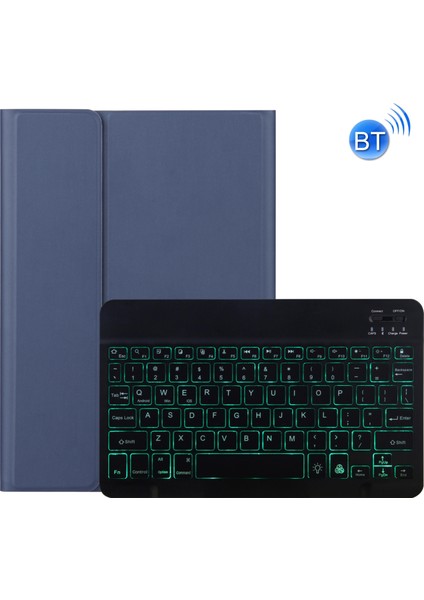 Lenovo Tab E10 Için Bluetooth Klavye Koruyucu Deri Kılıf Mavi (Yurt Dışından)