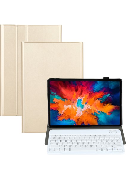 Lenovo Tab P11 Pro (TB-XJ706F) Için Bluetooth Klavye Kılıfı Altın (Yurt Dışından)