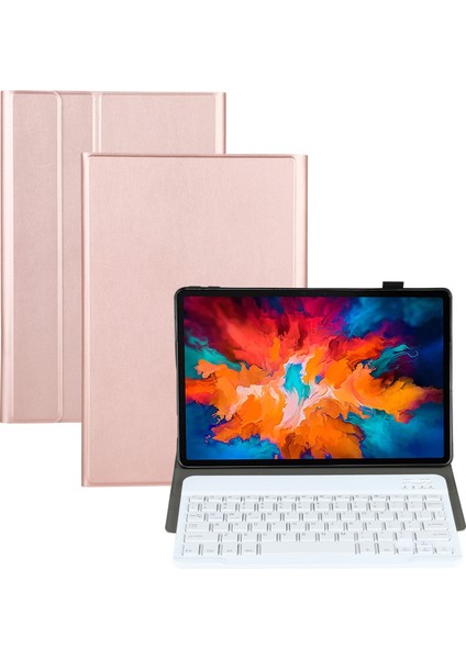 Lenovo Tab P11 Pro (TB-XJ706F) Için Bluetooth Klavye Kılıfı Altın Gül (Yurt Dışından)