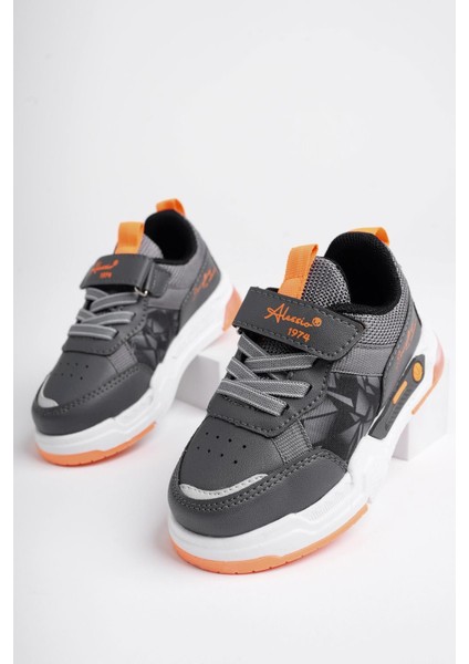 Dory Garantili Işıklı Bağcıklı ve Cırtlı Çocuk Sneaker Spor Ayakkabı