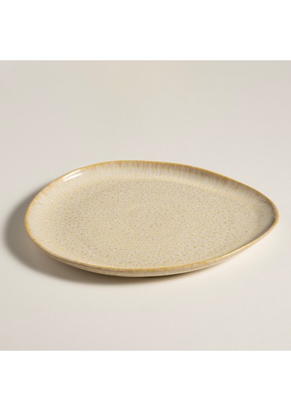 Fonte Stoneware Yemek Tabağı 31X24X3 cm Sarı