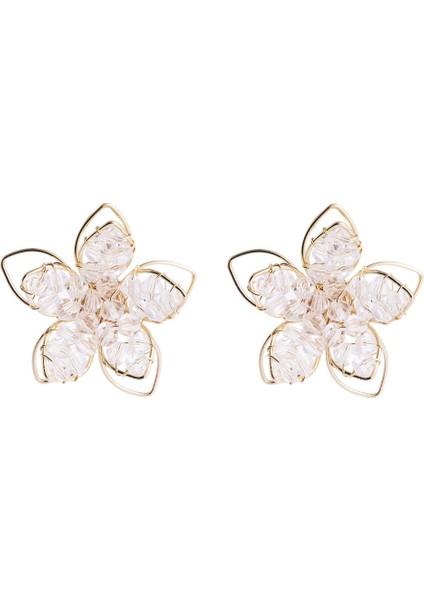 2 Pairs Taze Kristal Içi Boş Çiçek Küpe (Yurt Dışından)
