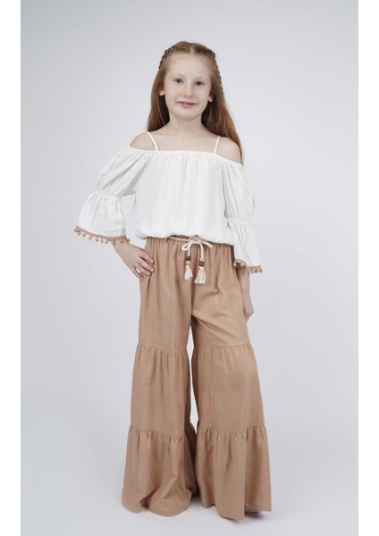 Kız Çocuk Düşük Omuzlu Bluz