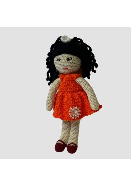 El Yapımı Amigurumi Siyah Saçlı Kız Çocuk - 33 cm modelleri
