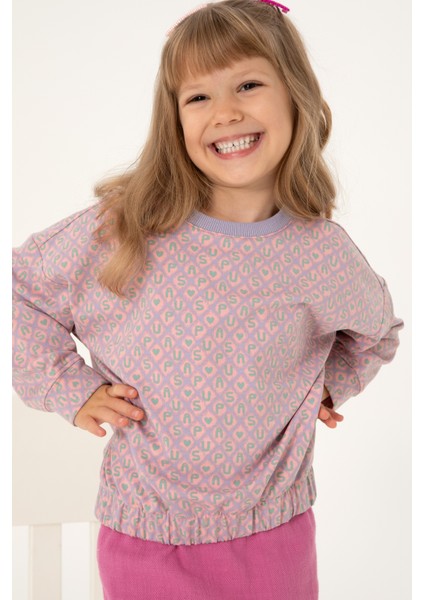 Kız Çocuk Lila Sweatshirt 50298156-VR034