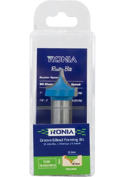 Ahşap Freze Bıçakları 19-22215012 Motif Freze Ucu Sap(D): 12 mm fırsatları