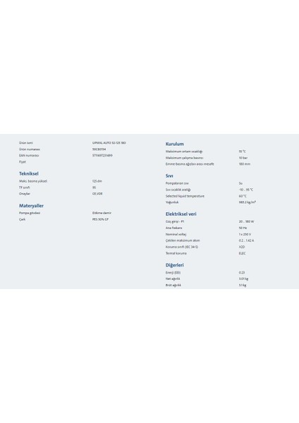 UPMXL32/120-180 (0,2-7m3/h)(4-12mss)