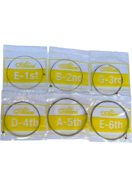 Elektro Gitar Teli 1 Paket paket içeriği 6 adettir