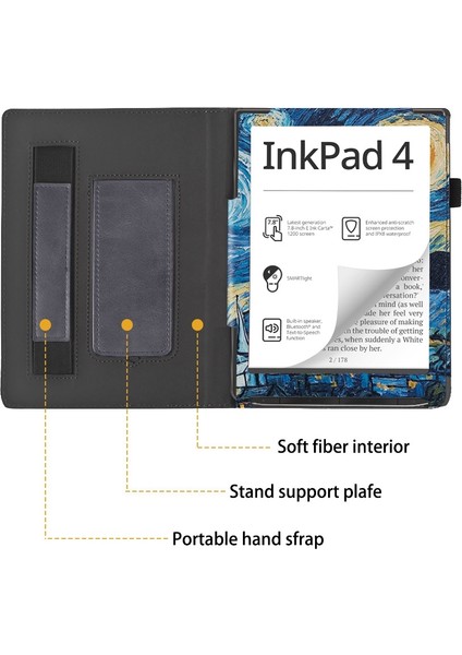 Pocketbook Inkpad Color 2 / 3 Için Skin-Fe Deri Kılıf (Yurt Dışından)