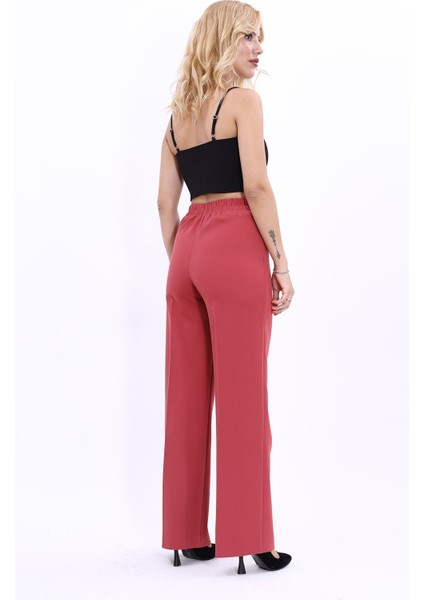 Bol Paça Pantolon-Kiremit modelleri