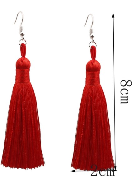 3 Pairs Kadın Boho Moda Uzun Püskül Küpe (Blue) (Yurt Dışından) fiyatları