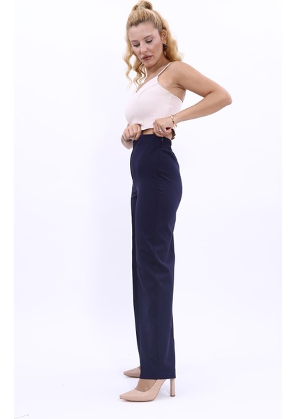 Bol Paça Pantolon-Lacivert fırsatları