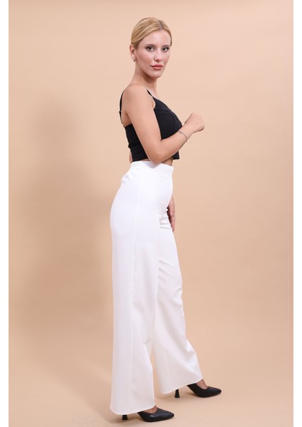 Bol Paça Pantolon-Beyaz fiyatları