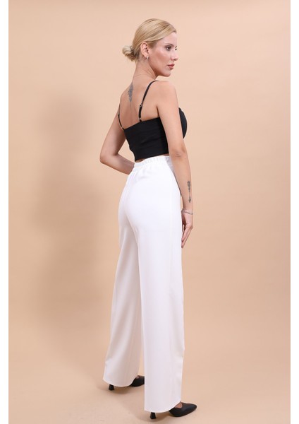 Bol Paça Pantolon-Beyaz modelleri