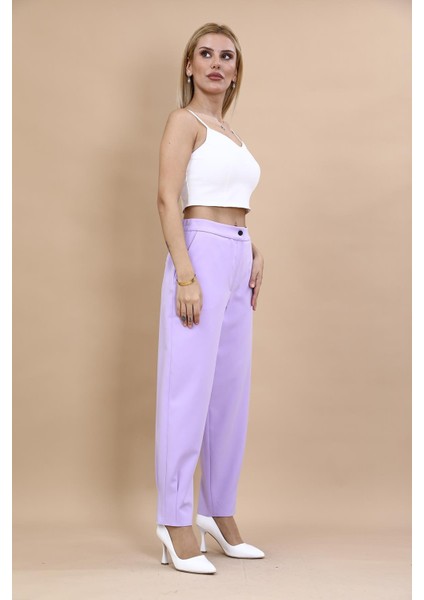 Pileli Paça Pantolon-Menekşe modelleri