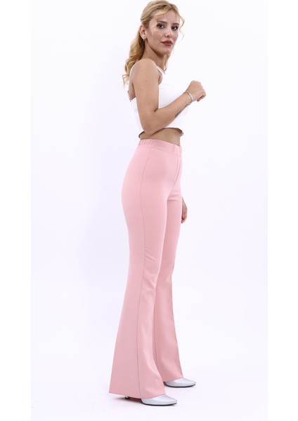 İspanyol Paça Pantolon-Pudra fiyatları