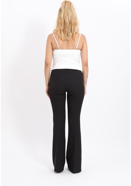 İspanyol Paça Pantolon-Siyah fırsatları
