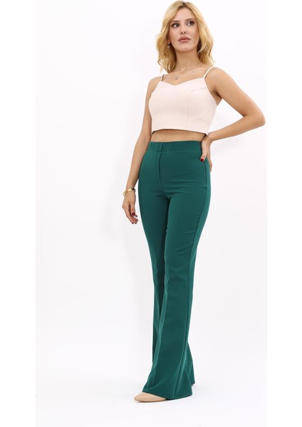 İspanyol Paça Pantolon-Zümrüt fırsatları