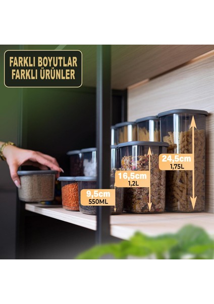 Saklama Kabı Seti -(Organizer) 1750 Ml.- 1200 ML.-550 Ml. (Etiketli)